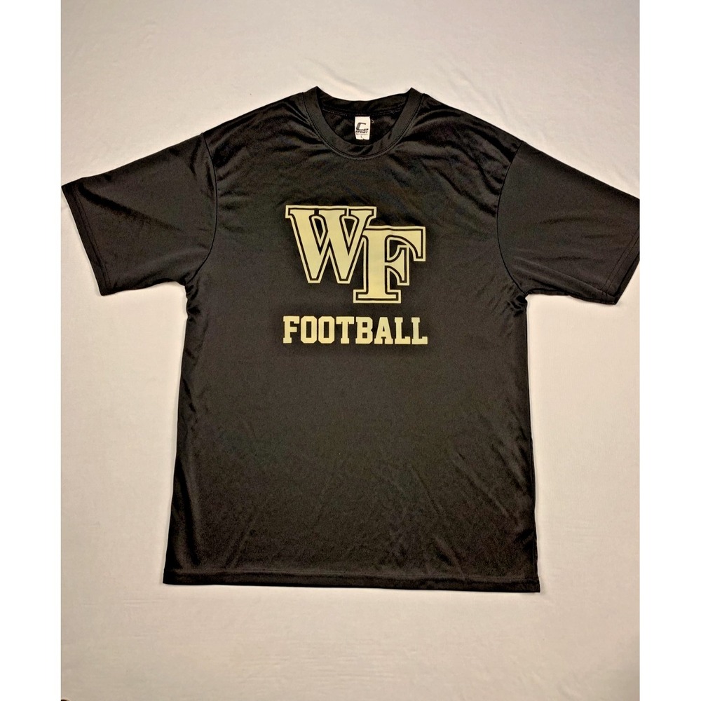 Wake Forest WF Football Shirt Mens Large Black Performance Tee